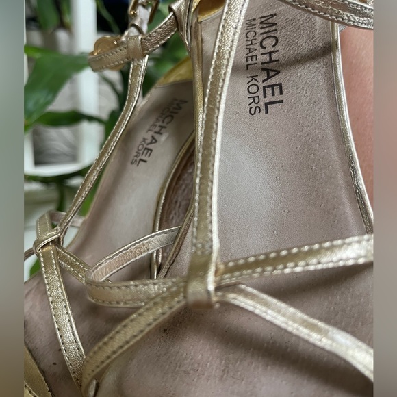 MICHAEL KORS metallic leather wedge espadrille - Picture 3 of 7